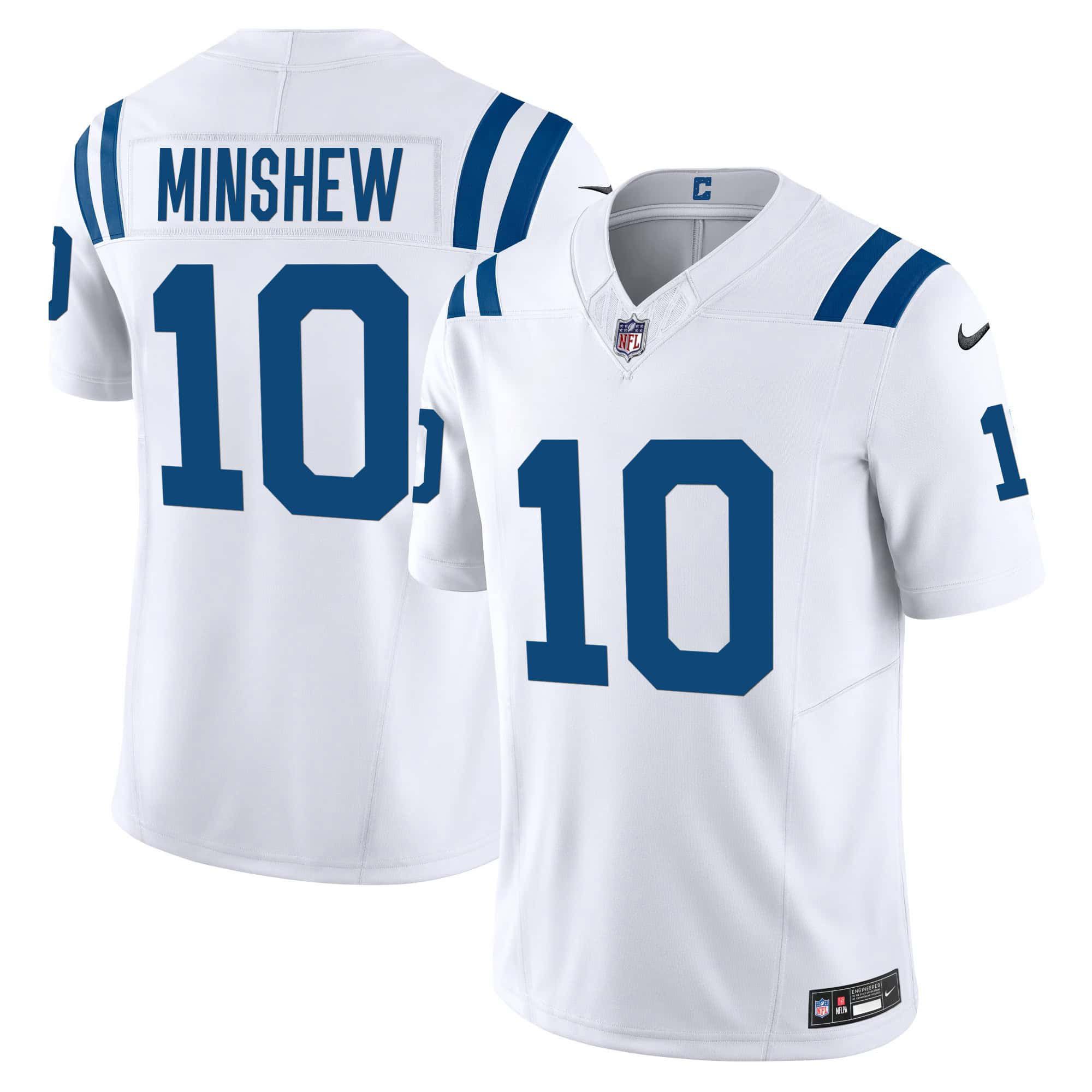 Men Indianapolis Colts #10 Minshew White 2024 Nike Vapor Limited NFL Jersey->indianapolis colts->NFL Jersey